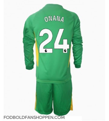 Manchester United Andre Onana #24 Målmand Tredjetrøje Børn 2024-25 Langærmet (+ Korte bukser)